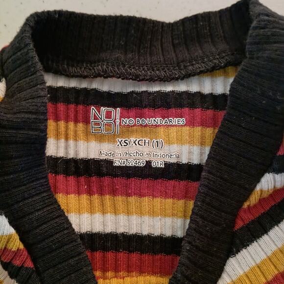 No Boundaries Ribbed Striped Top - Juniors XS - Picture 7 of 10